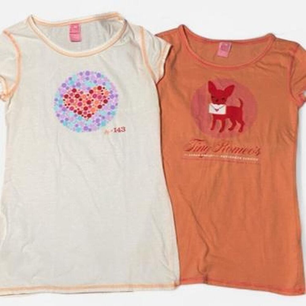 Target Women's Orange and Cream T-shirt